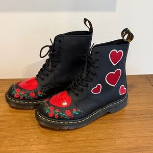 Dr. Martens Floral Heart Boots